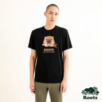 【Roots】Roots 男裝- OUTDOORS ANIMAL短袖T恤(黑色)