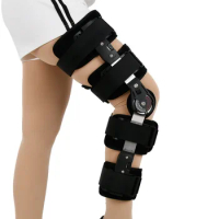 Adjustable Hinged Knee Brace ROM For Recovery ACL MCL &amp; PCL Injury Medical Orthopedic Support Stabilizer After Surgery Universal
