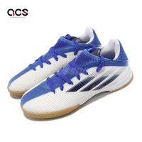 adidas 足球鞋 X Speedflow 3 In J 童鞋 中童 小朋友 白 藍 黑 室內 愛迪達 GW7492