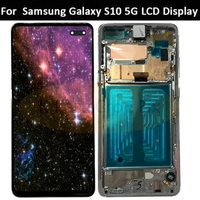 6.7" AMOLED LCD For SAMSUNG S10 5G LCD G977N Display SM-G977U Touch Screen Digitizer For SAMSUNG Galaxy S10 5G LCD G977 LCD