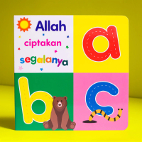 (1-4 Tahun) Oliek Books - Allah Ciptakan Segalanya A B C - Board Book -  Buku A B C Pertama Kanak-Ka
