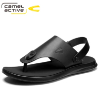 Camel Active Genuine Leather Men Shoes Summer New Large Size Men's Sandals Men Sandals Fashion Sandals Slippers Big Size 38-44