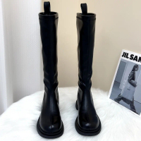 Yang Mi Style Knight Long Boots Thick Sole New Autumn Winter Flat High Boots Over-the-Knee Slim Wome