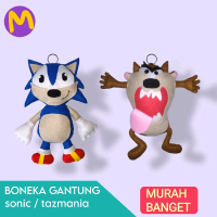 boneka gantung / boneka mainan / gantungan tas flanel aneka karakter / sonic / tazmania