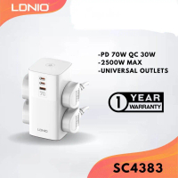(hot sale) ORI LDNIO SC4383 70W PD Multifunctionl Universal Desktop Power Adapter Chargers Power Str