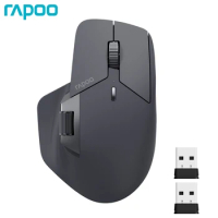 Rapoo MT760 Rechargeable Multi-mode Wireless Mouse Ergonomic 4000 DPI Easy-Switch Up to 4 Devices Bluetooth Mouse Office Mice
