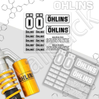 Shock Absorber Waterproof Ohlins Logo Sticker Motorcycle Shock Absorber Sunscreen Transparent Decorative Decal Accessories