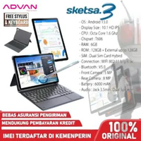 Advan Tab Sketsa 3 10" 1 inc bonus Magnetic Keyboard Case + Stylus Pen Active - Garansi Resmi 6+128G