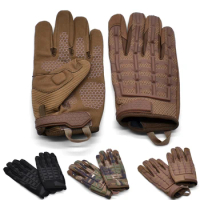 Motorcycl Gloves Leather Touch Screen Non-slip Breathable Riding Gloves For SUZUKI RMZ250 RMZ450 DRZ400SM RMZ 250 450 DRZ 400 SM