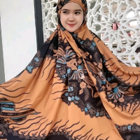 Mukena Batik Rayon Jumbo Terbaru Mukena Batik Terlaris Mukena Batik Dewasa Jumbo Traveling