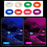 1M/2M/3M/5M EL Wire Neon Ambient Lights For Cars Exterior Cold LED Light Decoration Strip Lamp Sewing Edge