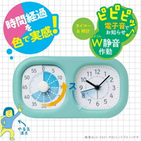 【日本SONiC】二合一 時鐘計時器(薄荷綠、白色/全新-現貨）