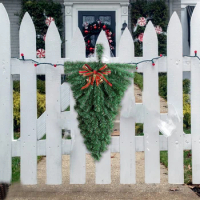 Christmas Inverted Tree Artificial Green Garland Holiday Gift DIY Xmas Wreath Home Decor Door Swag
