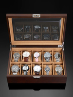 手錶盒收納盒木質首飾盒家用簡約機械錶腕錶懷錶箱錶盒收藏整理盒 全館免運