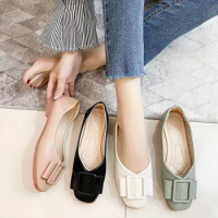Women Flats Square Toe Slip on Flat Shoes Woman Loafers Boat Shoes Oxford Shoes Comfortable Ladies Shoes