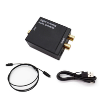 Digital To og Audio Converter Optical Fiber Coaxial สัญญาณ og DAC Spdif สเตอริโอ3.5มม. แจ็ค2 * RCA เครื่องขยายเสียงถอดรหัส