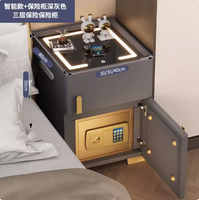 簡約現代家用主臥儲物櫃 保險箱智能床頭櫃 輕奢床邊臥室小櫃子帶鎖