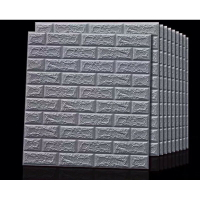 嗨皮屋✨✨特價銀灰色3D立體磚紋牆貼壁紙防水防霉美觀壁貼