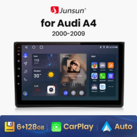 Junsun V1 AI Voice Wireless CarPlay Android Auto Radio For Audi A4 B6 2000 - 2009 Seat Exeo 4G Car Multimedia GPS 2din autoradio