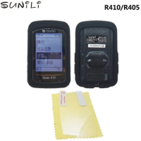 Sunili Bike Gel Skin Case &amp; Screen Protector Cover for Bryton Rider 410 405 GPS Computer Case for Bryton 450 R450 R410 R405