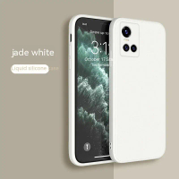 เคสโทรศัพท์ซิลิโคนเหลว ใช้ได้กับ vivo IQOO7 ขอบตรง
