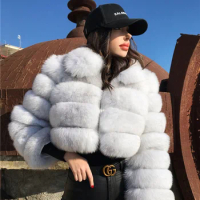 Short Faux Fox Fur Coat Women's Jacket Elegant Thick Warm Fur Coat For Women 2022 High Quality Fluffy 4XL Raccoon Fake Fur Coat