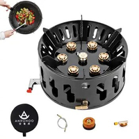 Foldable Gas Stove 9800W Outdoor Camping supplies stove Camp Gas Burner Hiking Cooking Set gas burner and Cookware