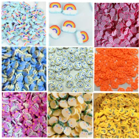 65g Cute Slime Polymer Clay Rainbow Dog Supplies Accessories DIY Kit Sprinkles Filler Decor For Fluffy Clear Cloud Slimes 10mm