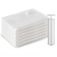 Space Saver Vacuum Storage Bags, Vacuum Seal Bags for Clothing, Clothes, Comforters and Blankets With Hand Pump