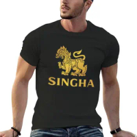 singha beer T-Shirt plus size tops blanks mens fashion