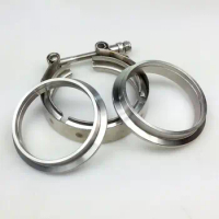 2" 2.5" 3" 3.5" 4 inch Turbo Exhaust V-Band Clamp With Male/Female Flanges Kit Stainless Steel Car Auto Accessories V Band Clamp