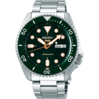 SEIKO 精工 5 Sports 系列機械錶 618送禮推薦-綠x銀/42.5mm (SRPD63K1)_SK045
