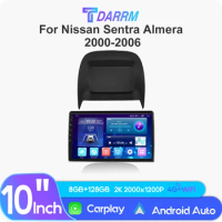 9" Car Multimedia AutoRadio Android 12 For Nissan Sentra Almera 2000-2006 Carplay Wireless Navigation GPS Car Raido Video Player