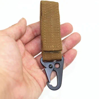 Tactical Keychain Nylon Belt Key Hook Military Molle System Backpack Hook Outdoor Sports Hunting Hiking Accessories Outdoor Tool