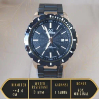 JAM TANGAN MIRAGE PRIA HITAM ROSEGOLD 8549 BRP M