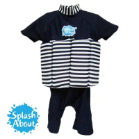 【Splash About 潑寶】UV FloatSuit 兒童防曬浮力泳衣 - 海軍藍 / 藍白條紋 1-2 歲-2-4 歲
