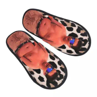 Cheetah Print Gibby House Slippers Women Comfy Memory Foam Icarly Meme Slip On Hotel Slipper Shoes