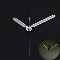 High-quality Polished Silver colored Hands 12*12*8mm With C3 Green Bright Luminescence For Nh35 Nh36 Caliber Seiko Watches Mods