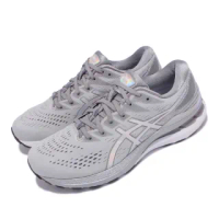 【asics 亞瑟士】慢跑鞋 GEL-Kayano 28 男鞋 亞瑟士 白金版 高支撐 旗艦 緩震 亞瑟膠 灰白(1011B291020)