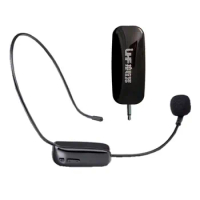 Adults Wireless Microphone Transmitter and Receiver Audio Recording Mic