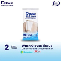 DoCare Wash Gloves Chlorhexidine 2% / Tissue Basah Antiseptik & Bakteri / Tissue Mandi Sekali pakai