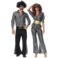 Halloween Retro 60s 70s Hippie Rock Disco Cosplay Costume