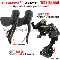LTWOO GRT 1x12 Speed Hydraulic Brake Gravel Road Bike Derailleur Groupset 12V Carbon Fibre Shifter Lever Switch Bicycle Parts