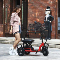 Electric tricycle Small elderly household mini folding portable disabled portable battery car tricycle