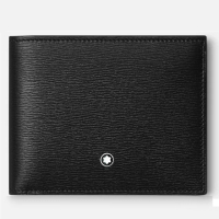 【MONTBLANC 萬寶龍】小牛皮4810系列 6卡皮夾(黑色)