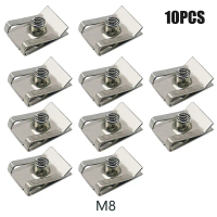 Kẹp loại U bằng thép không gỉ, 10 cái, với ren, M6, M5, M4, M8, 8mm, 5mm, 6mm, 4mm, Đai ốc sậy, Thíc
