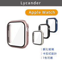 【Lycander】NAKEN-W9 Apple Watch-45mm 鋼化玻璃防摔保護殼(完整包覆/一體成型/精準開孔)