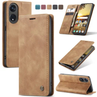 Slim Flip Wallet Case Card Phone Cover For OPPO Find X6 A78 A57 A77s F21 F19 Reamle 10 C55 Reno 8T 7Z 6 Retro Leather Phone Case