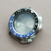 Mod 44mm Turtle Watch Cases Sapphire Glass Fits Seiko 6105 6309 For NH35 NH36 Movement Fashion Bezel Watch Repair Rreplacement