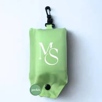 CUSTOM TAS BELANJA LIPAT SABLON LOGO NAMA/TAS LIPAT HOOK MEDIUM POCHES Lime